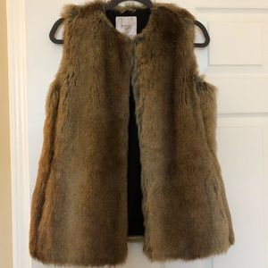ZARA Faux fur vest
